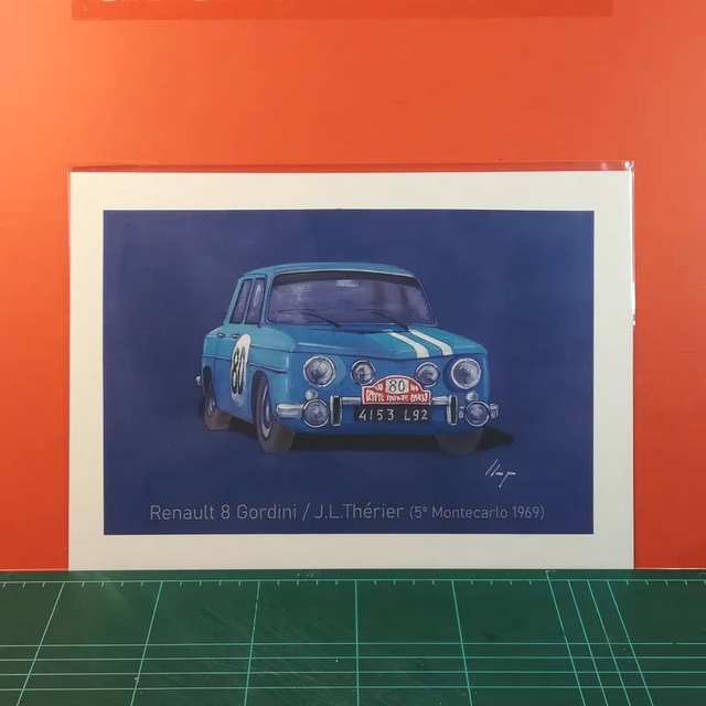 Artimotor prints - A4 1969 Renault 8 Gordini – Jean Luc Thérier (5º rallye Montecarlo)
