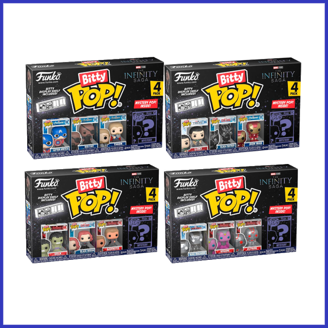 Blister 4 figures Bitty POP Marvel The Infinity Saga