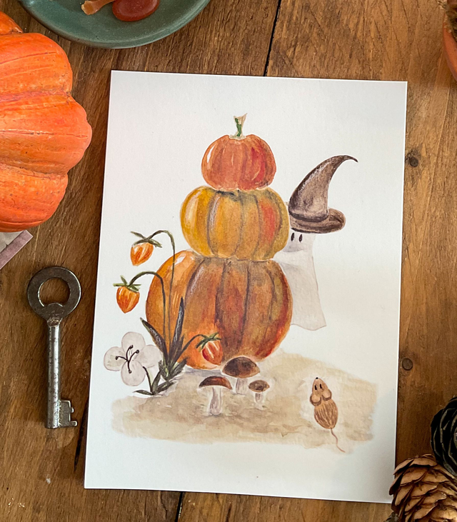 Une rencontre inquiétante - carte postale