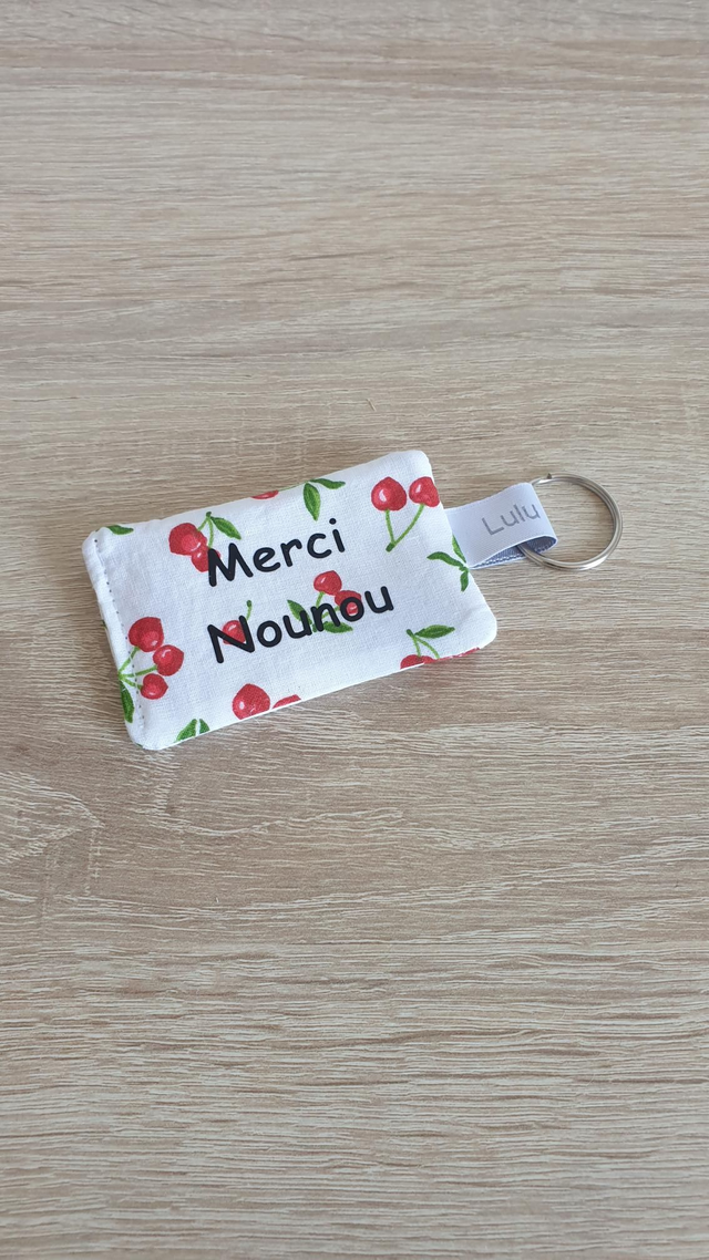 Porte clés Merci Nounou (cerises 🍒)