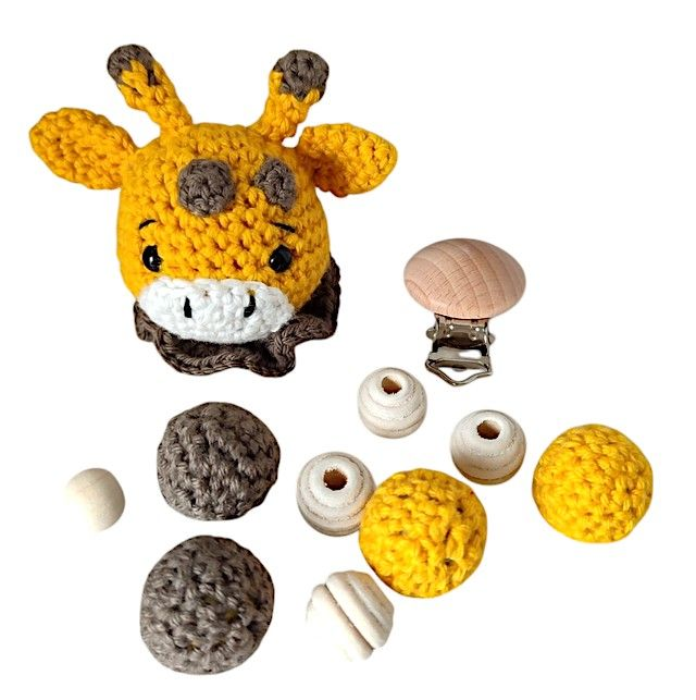 Attache-sucette girafe à personnaliser