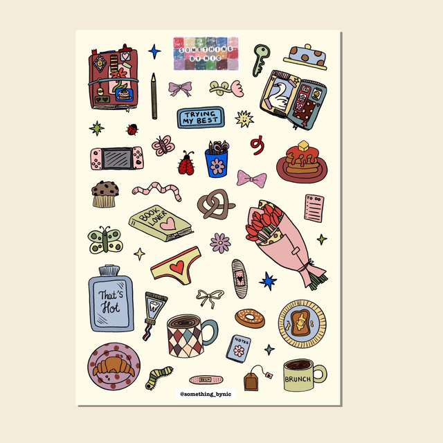 Everyday Items Sticker Sheet