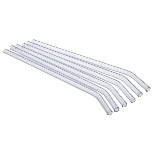6 x Glasstrohhalme 