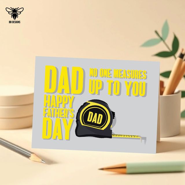 DIY Tape Measure - Fathers Day Card