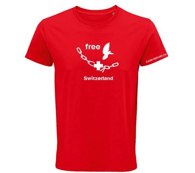 ROTES T-Shirt Unisex «Free Switzerland»