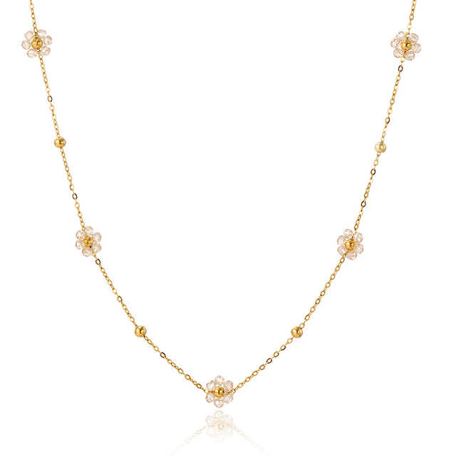 Collier perle de fleurs 