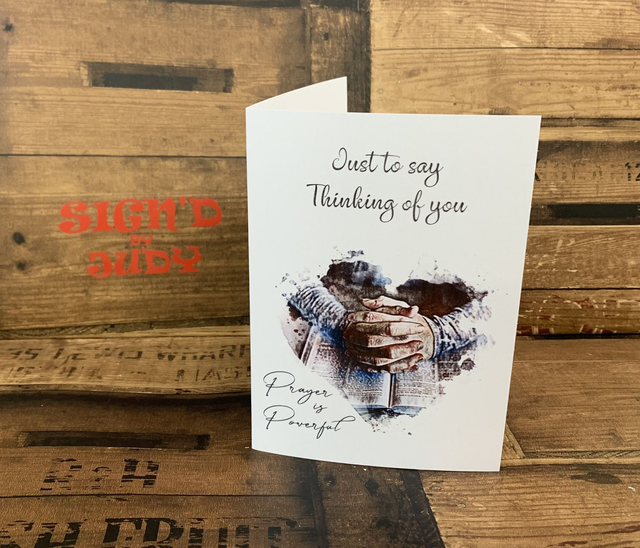 Prayer is powerful thinking of you card