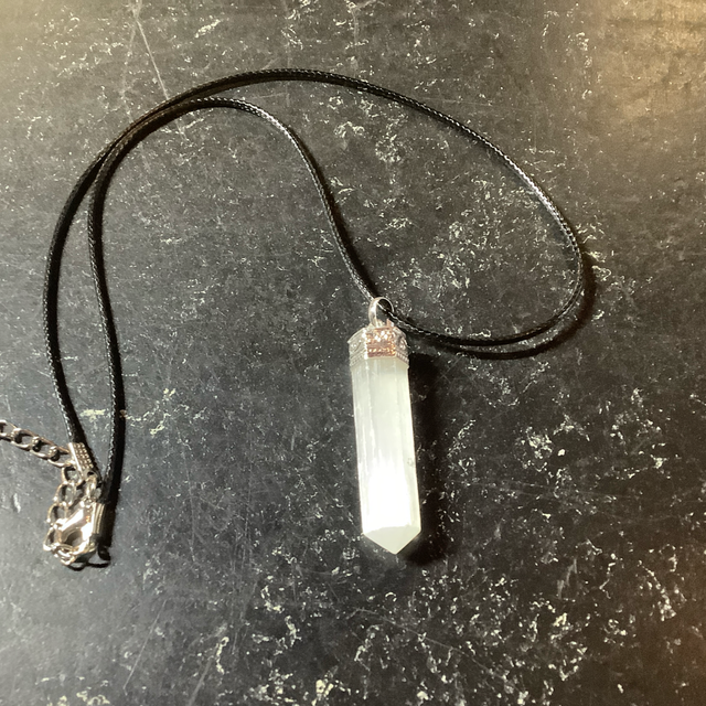 Selenite Point Pendant 
