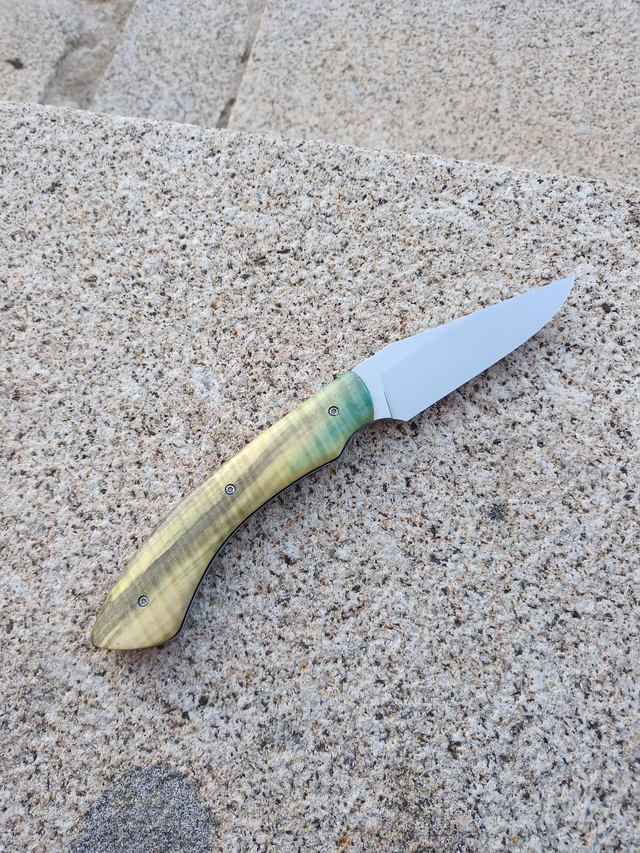 Couteau pliant Sionvillois cran carré marronnier ondé bicolore 