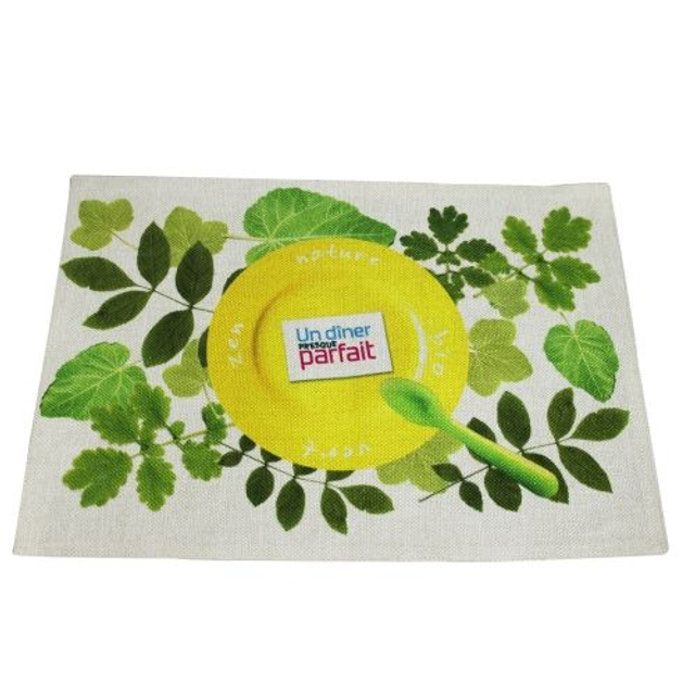 Set de table aspect lin écru à personnaliser