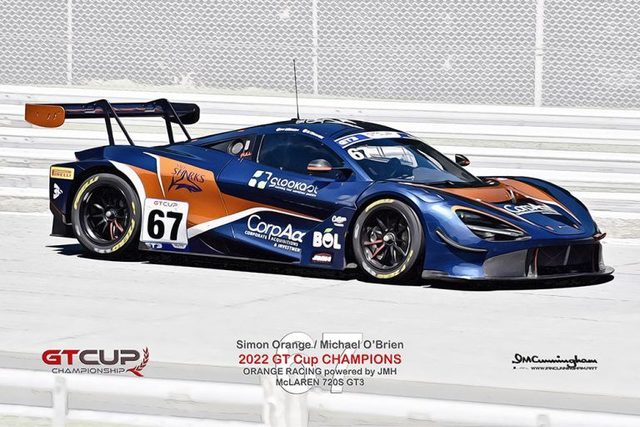 C221106 McLaren 720S GT3 Orange Racing #67 2022 GT Cup Champion