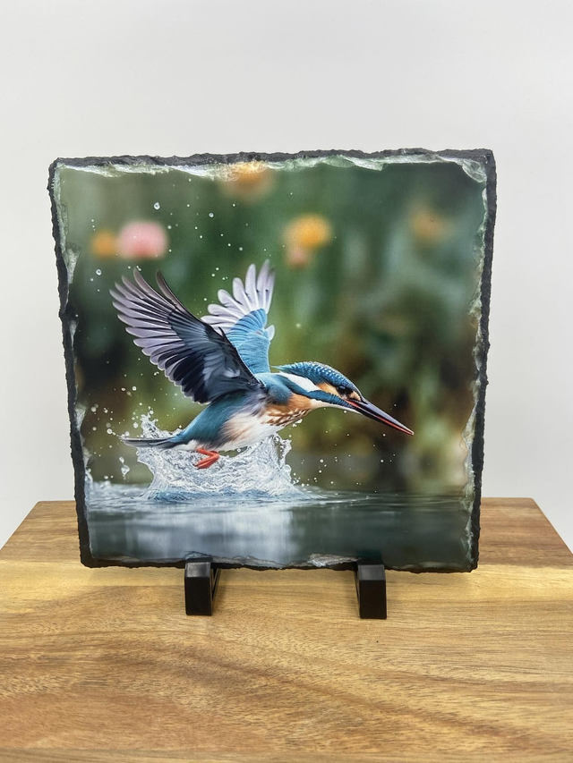 9 - Personalised Slate Tile - Custom Rock Slate - Large Square