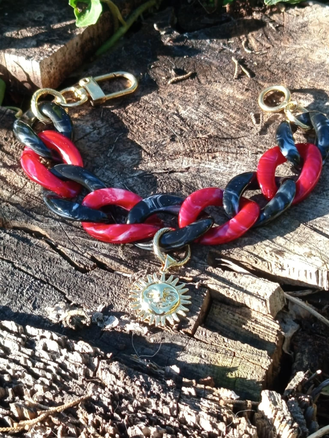 Bracelet gros maillons en acrylique Surya Kadi