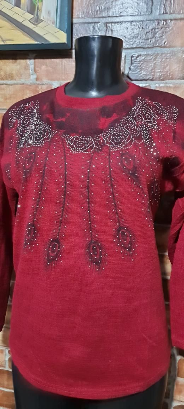 Blusa vermelha, T/M. 