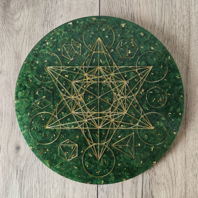 Grand plateau de rechargement métatron aventurine 25 cm