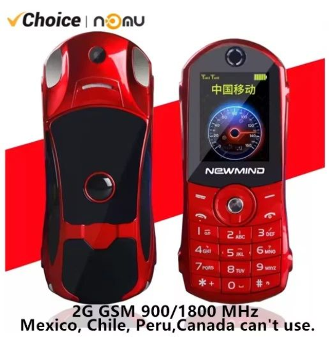 Newmind F8 Entsperrtes Druckknopf-Handy 1,8 Zoll Dual Sim Sportwagen