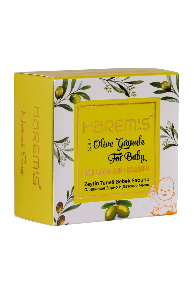 HAREM'S 120g Mydło DLA DZIECI z Kwasem Hialuronowym &amp; Kolagenem NASIONA OLIWKI