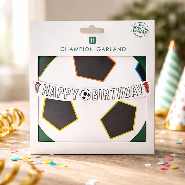 Guirlande happy birthday football 
