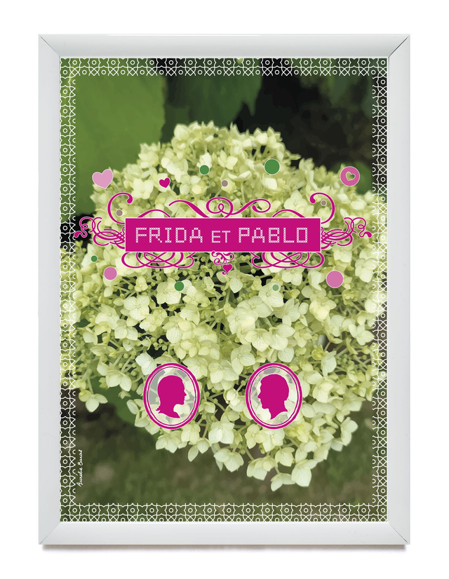 CENTRE DE TABLE 13 X 18 cm FLORE (CE-002-P) personnalisable