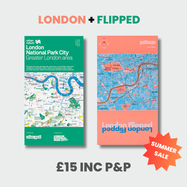 London National Park City Urban Nature Map + London Flipped Map summer special