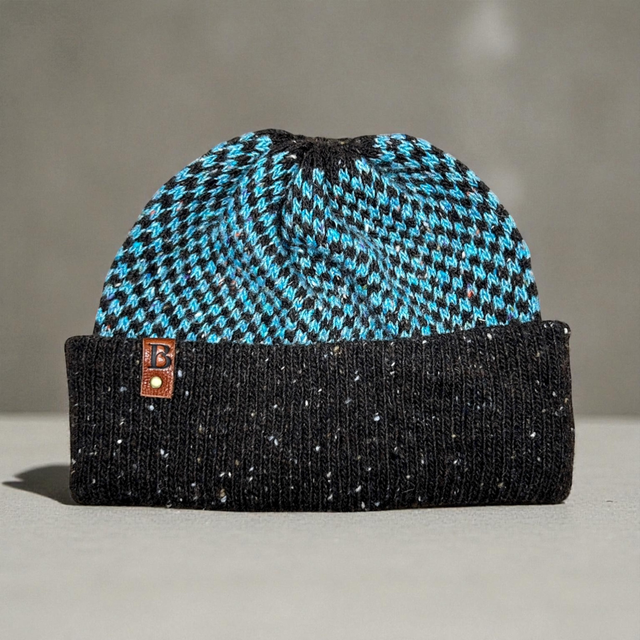Soft Merino Wool Handmade Unisex Hat (Colour: Mint Chocolate Chip)