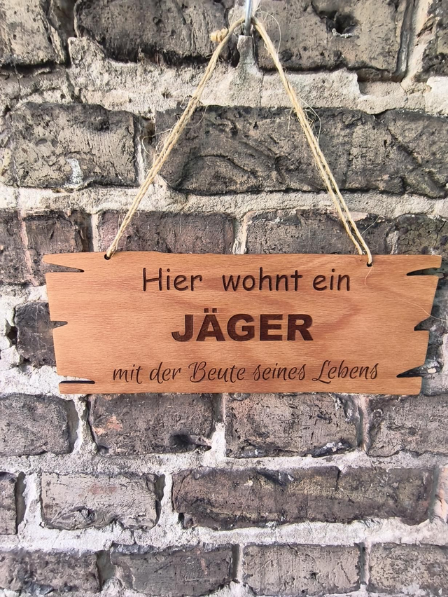 Dekoschild für Jäger – rustikale Wanddeko