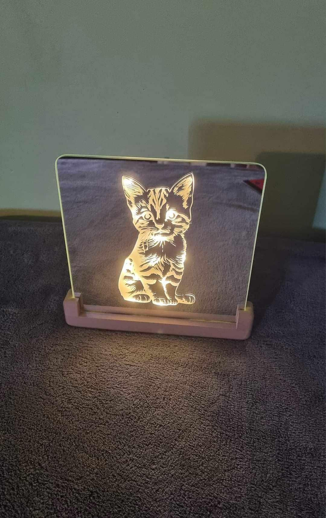 Miroir carré chaton