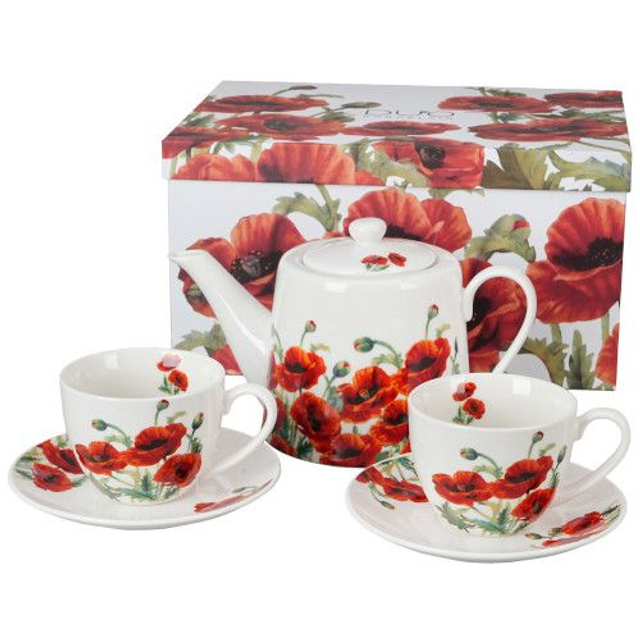 Conjunto poppies, porcelana tetera + 2 tazas  SET71450