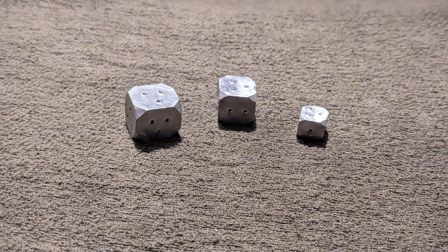 Polyhedral pewter weights
