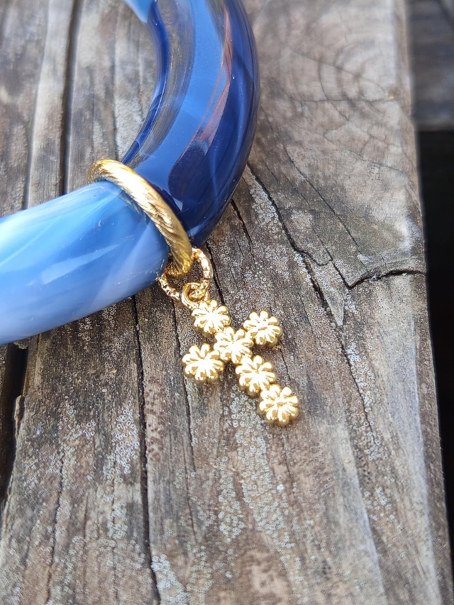 Bracelet perles tubes incurvées acrylique Tapti Rooh