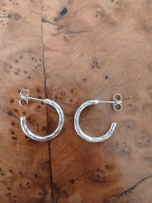 Mini créole en argent, diamanté