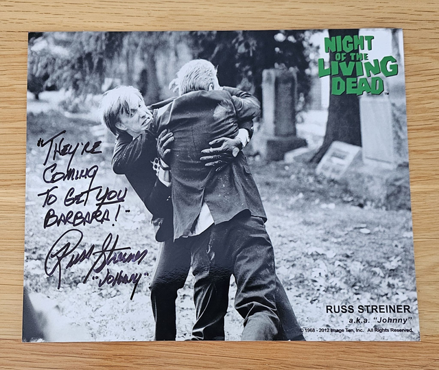 Russ Streiner Autograph (as Johnny from Night of the Living Dead)