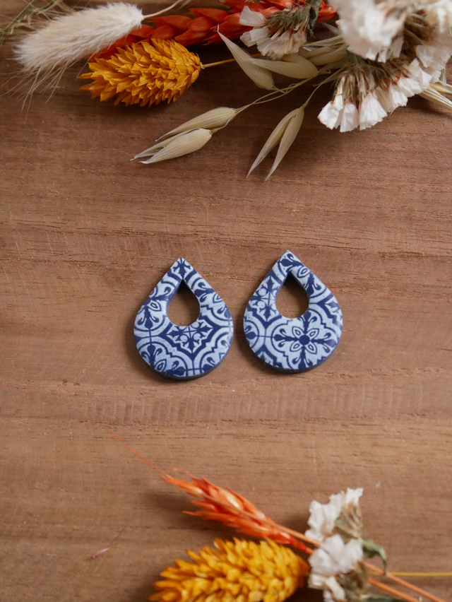 Marine - bleu marine à motifs