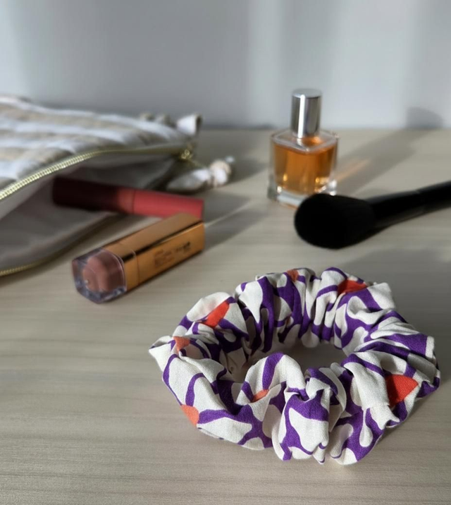 Chouchou Fleurs violettes