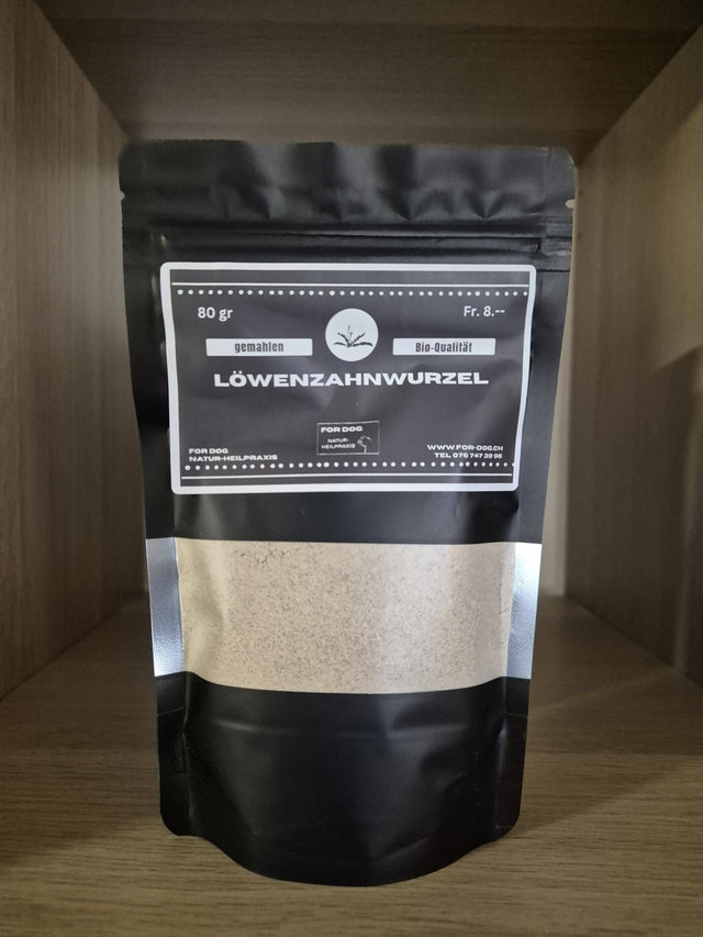 Löwenzahnwurzel-Pulver für Hunde – Vitalität für Stoffwechsel &amp; Verdauung80 gr