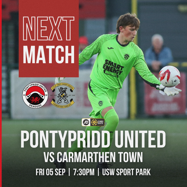 JD CYMRU SOUTH: Pontypridd United vs Carmarthen Town