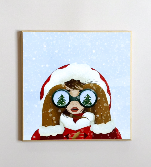 Tableau Exploratrice de Noël &amp; sapins