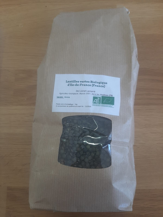Lentilles vertes bio (1 kg)