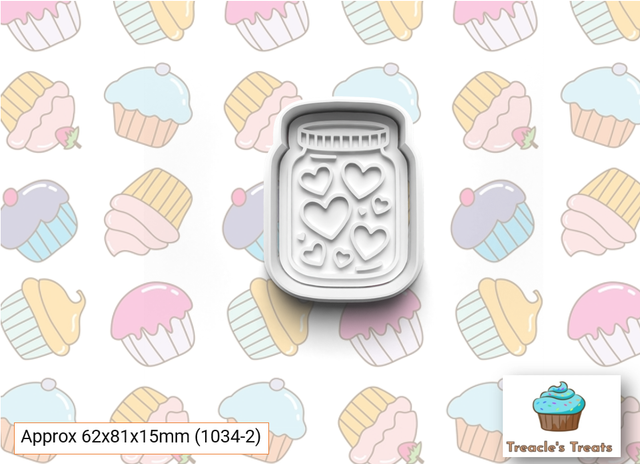 Valentines Theme Fondant/cookie stamps with cutters (Set 7)