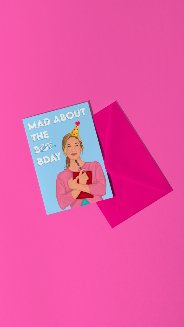 Bridget Jones Mad About The Bday Birthday Card