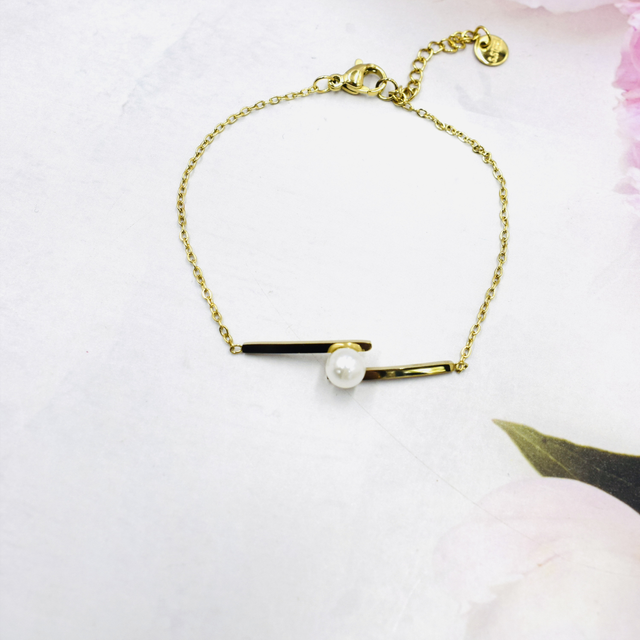 Bracelet croisé perle