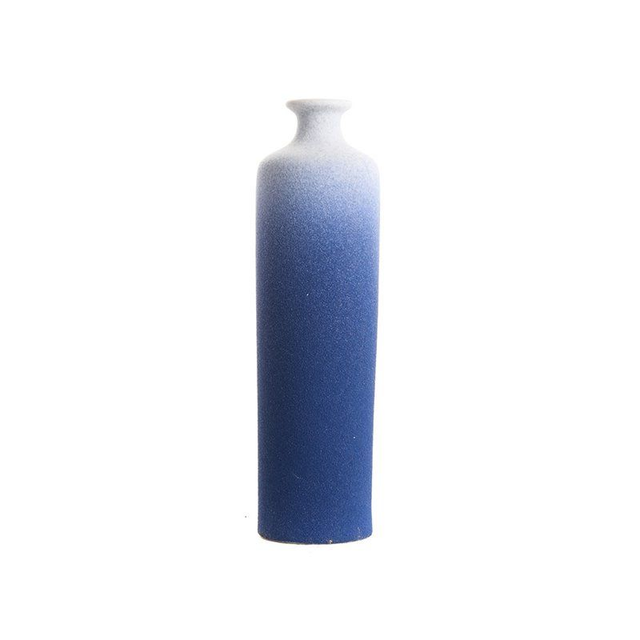 Vase droit bleu neig