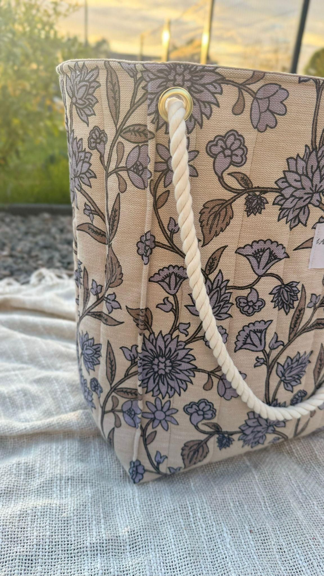 Sac cabas FLEUR MAUVE