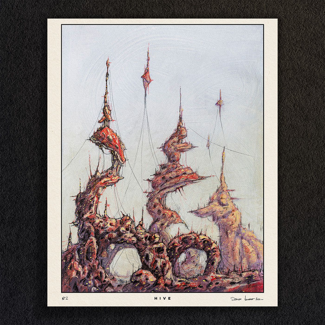 #0111-HIVE N°2- PRINT -technique mixte