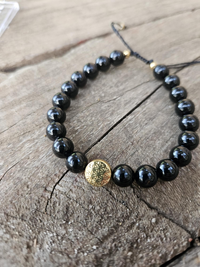 Bracelet femme obsidienne 