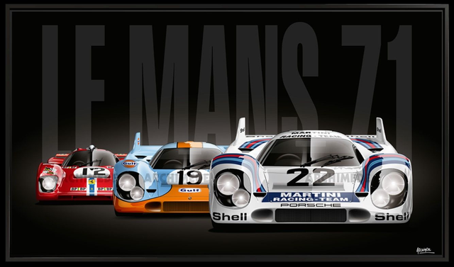 Le Mans Podium 1971 - Limited Edition framed print 