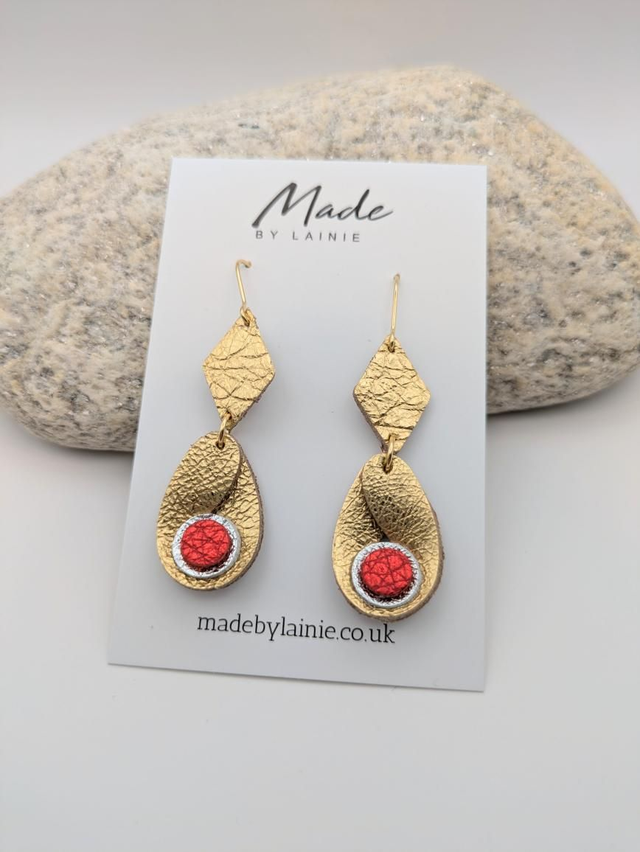 Sculptural Jewel Drop Earrings