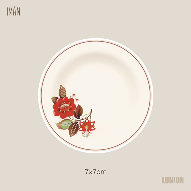 Imán Lozapenco flores rojas