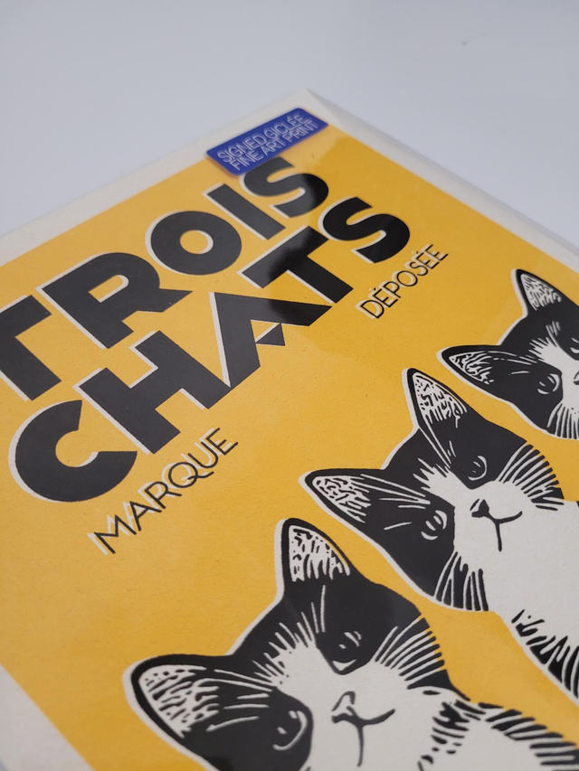 MASHBOX Trois Chats Signed Giclée A4 print - JP-102
