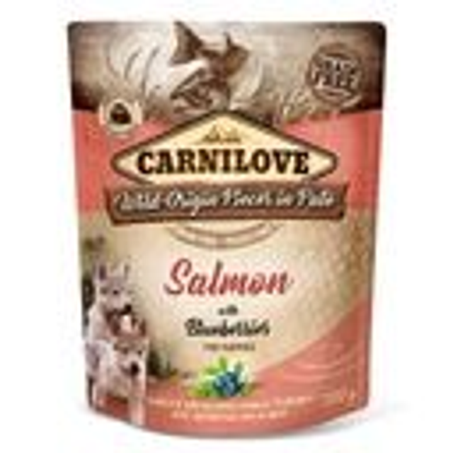 Carnilove Koiranpennun märkäruokapatee, Lohi & mustikka, 300 g